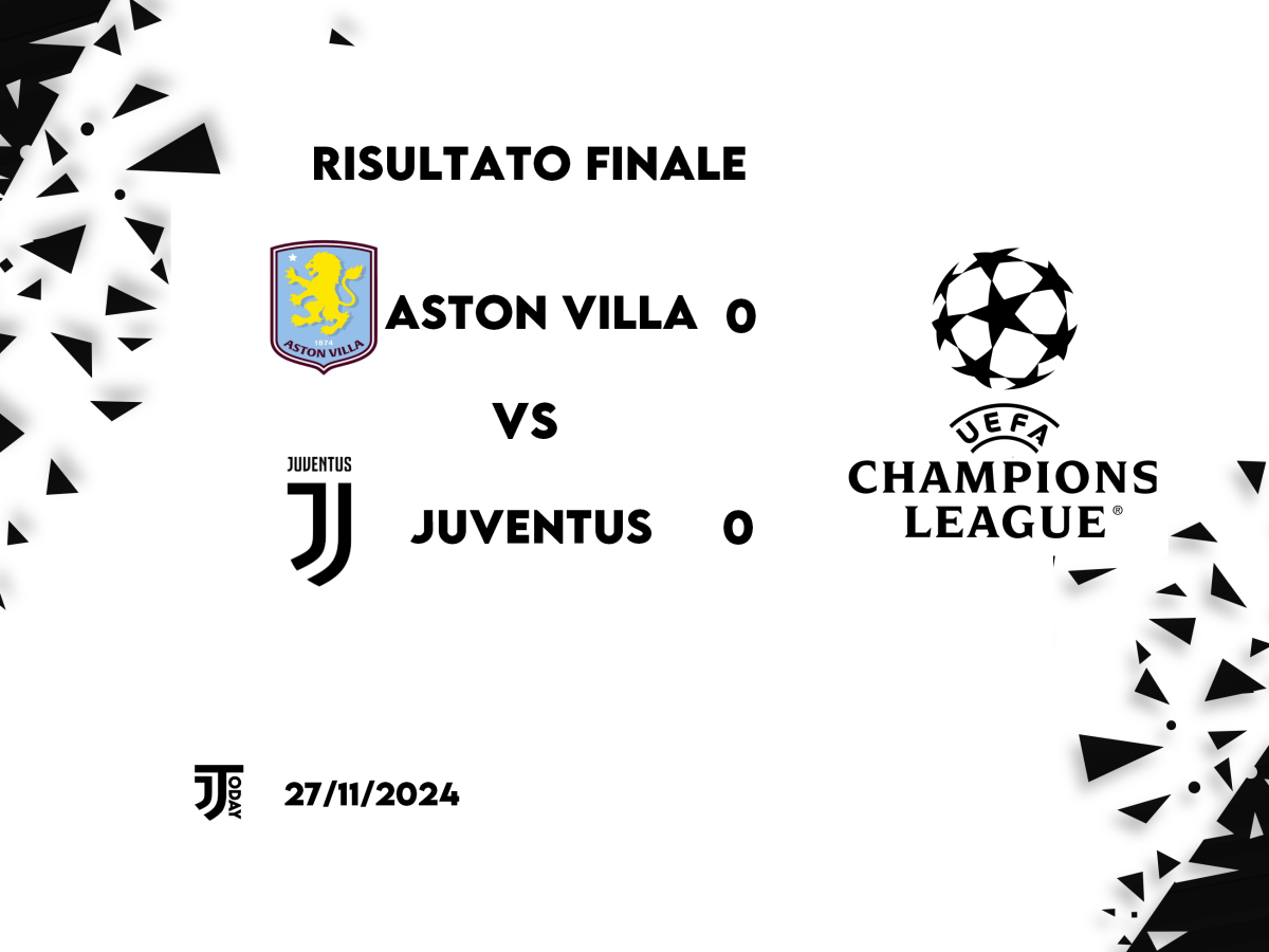 Risultato finale: Aston&nbsp;Villa-Juventus